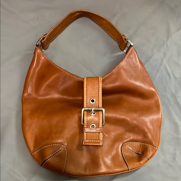 Michael Kors Tan Leather Buckle Hobo Bag - Picture 1 of 12